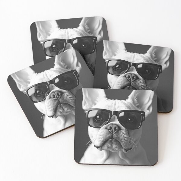 Item preview, Cool B&W Cream French Bulldog in Sunglasses designed and sold by VFXguy.