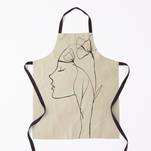 Item preview, Minimalist one-line art of a woman's profile with flowers – closed eyes designed and sold by Artdavesalzburg.