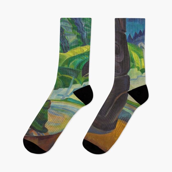 Item preview, Among the Trees and Totem Poles First Nation's Canadian forest landscape by Emily Carr designed and sold by Jéanpaul  Ferro.