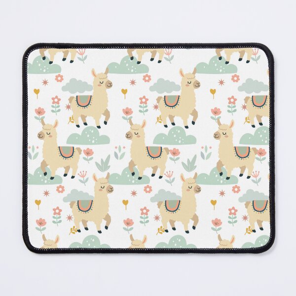 Item preview, Cute Llama Floral Nursery Seamless Pattern Background designed and sold by prapapon.