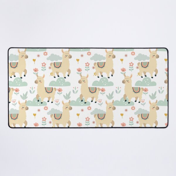 Item preview, Cute Llama Floral Nursery Seamless Pattern Background designed and sold by prapapon.
