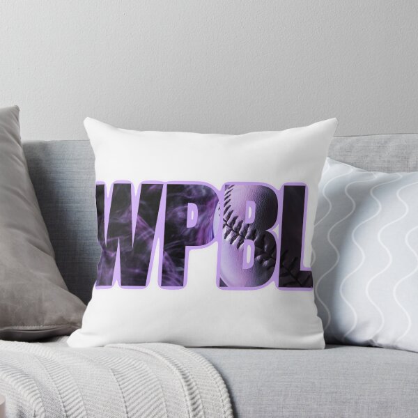 Item preview, WPBL purple baseballs designed and sold by BowlingAlleyGirl.