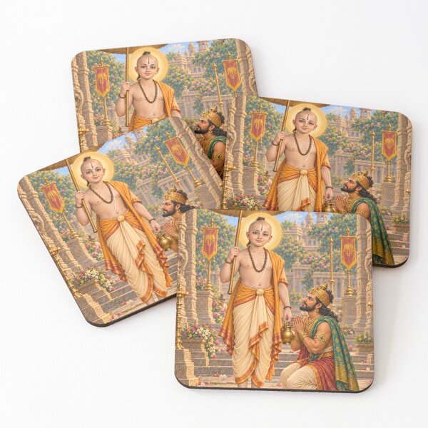 Item preview, Vamana Avatar of Lord Vishnu - King Mahabali Devotional Art designed and sold by Homyar.