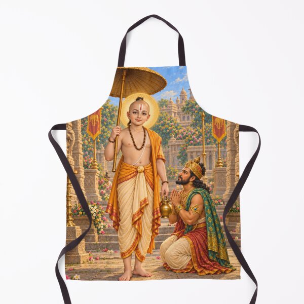 Item preview, Vamana Avatar of Lord Vishnu - King Mahabali Devotional Art designed and sold by Homyar.