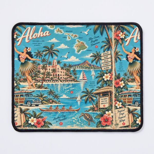 Item preview, Modern Hawaiian Resort – Aloha Islands & Sea Turtles designed and sold by Plus91BIRD.