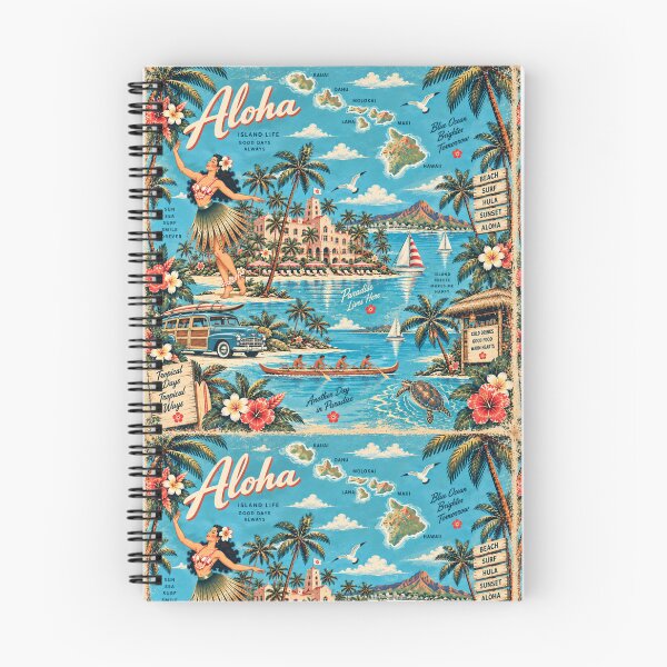Item preview, Modern Hawaiian Resort – Aloha Islands & Sea Turtles designed and sold by Plus91BIRD.