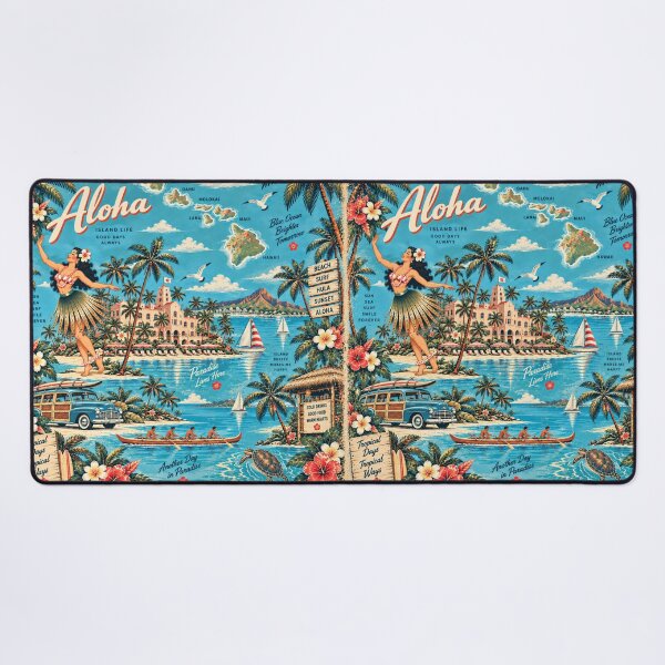 Item preview, Modern Hawaiian Resort – Aloha Islands & Sea Turtles designed and sold by Plus91BIRD.