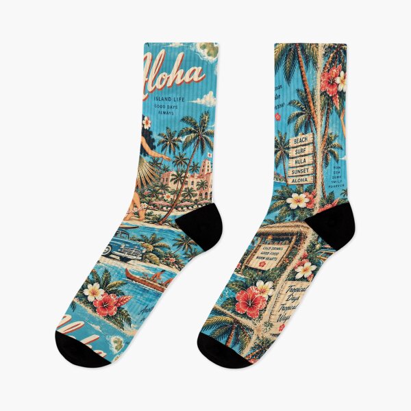 Item preview, Modern Hawaiian Resort – Aloha Islands & Sea Turtles designed and sold by Plus91BIRD.