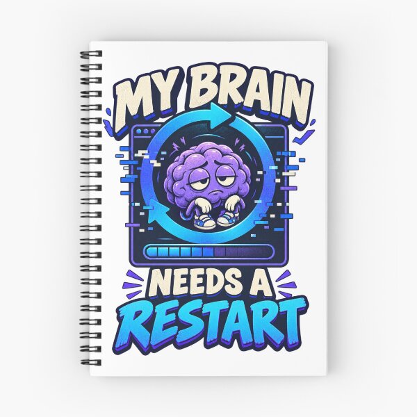 Item preview, My Brain Needs a Restart Funny Shirt designed and sold by Print-Mingle01.