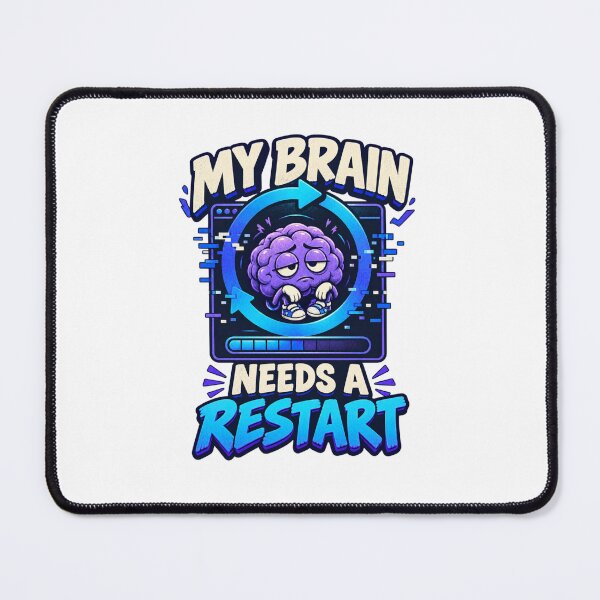 Item preview, My Brain Needs a Restart Funny Shirt designed and sold by Print-Mingle01.