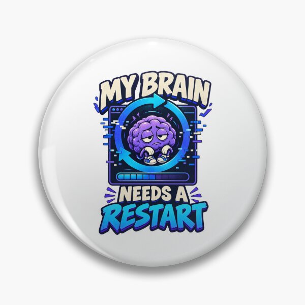 Item preview, My Brain Needs a Restart Funny Shirt designed and sold by Print-Mingle01.