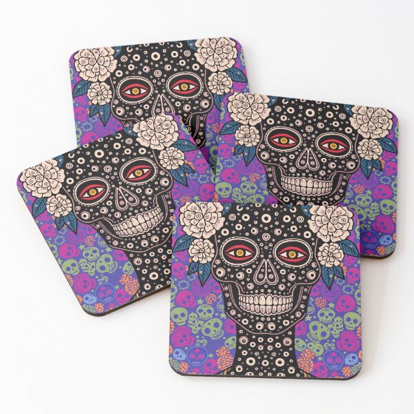 Item preview, Catrina Colorful Sugar Skull Illustration designed and sold by  Ojo de Lilith.