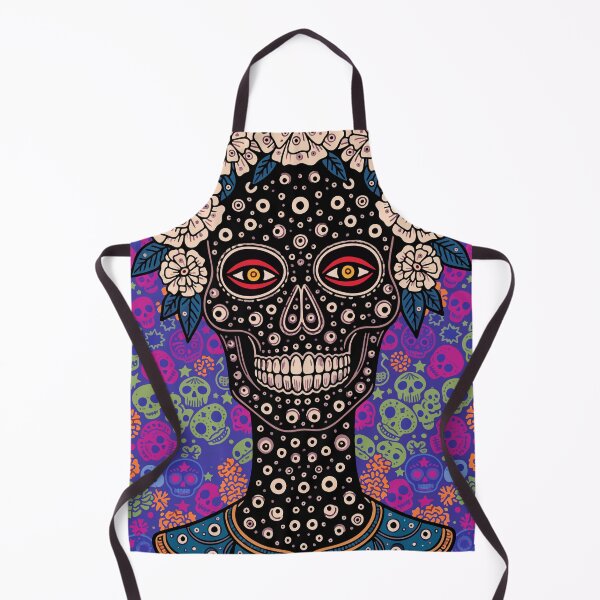 Item preview, Catrina Colorful Sugar Skull Illustration designed and sold by  Ojo de Lilith.