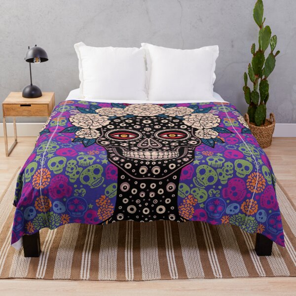 Item preview, Catrina Colorful Sugar Skull Illustration designed and sold by  Ojo de Lilith.