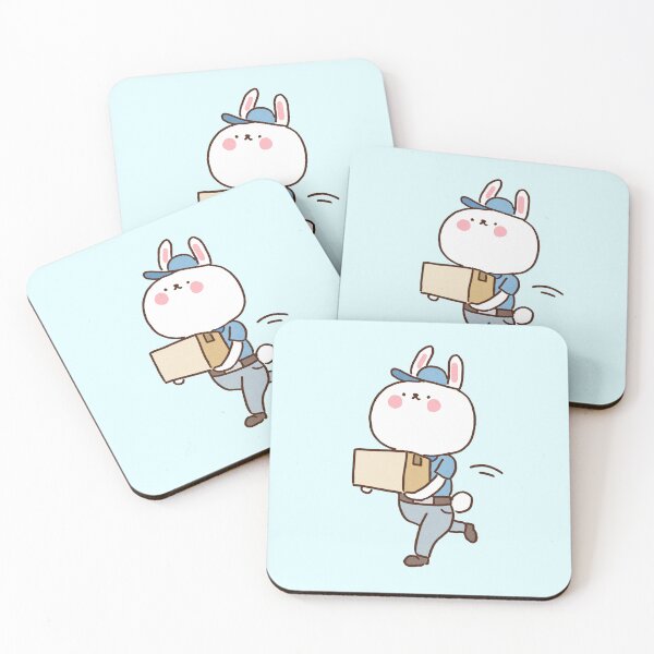 Item preview, Delivery Rabbit Running with a Box designed and sold by Chunu Doodles.