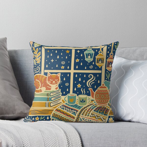 Item preview, Cozy Cat Book Lover Print designed and sold by monicabianca.