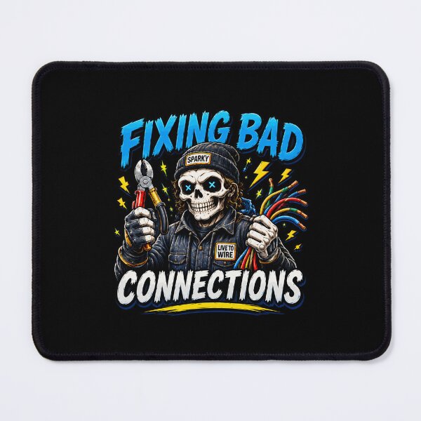 Item preview, Fixing Bad Wiring Skeleton Electrician designed and sold by netimdomains.