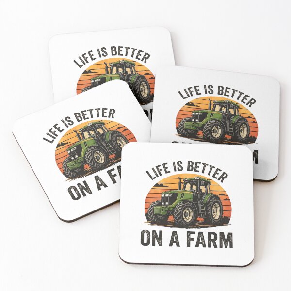 Item preview, Life Is Better On A Farm. Vintage Tractor Sunset. designed and sold by MyHappyArtShop.