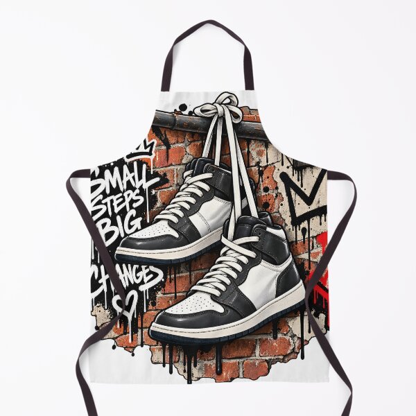 Item preview, Small Steps Big Changes – Black & White Street Sneakers designed and sold by TinyWeird.