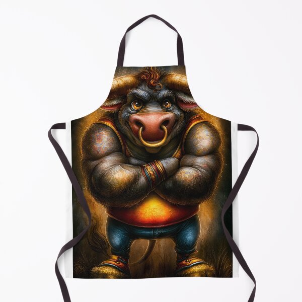 Item preview, Mighty Bull Character with Tattoos and Attitude designed and sold by Artessie.