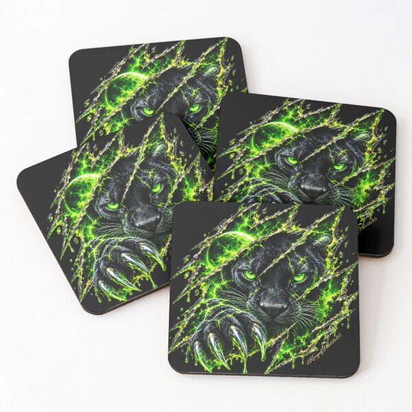Item preview, Toxic Neon Panther Galaxy Claw - Radioactive Wild Soul Art designed and sold by KingofHearts25.