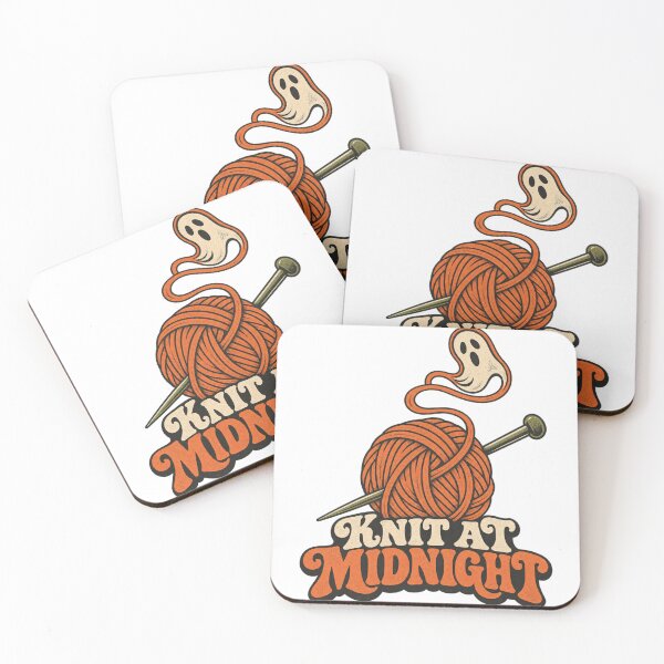 Item preview, Knit At Midnight Retro Halloween Knitting Design designed and sold by Golden Era Studio.