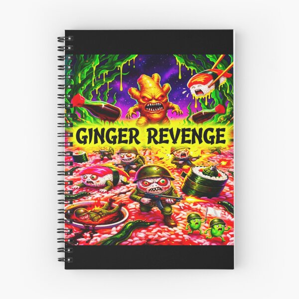Item preview, Ginger Revenge - Unhinged Acid Trip Sushi War Art designed and sold by OmniaGlobal.