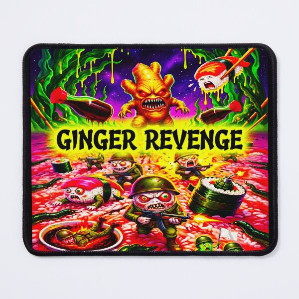Item preview, Ginger Revenge - Unhinged Acid Trip Sushi War Art designed and sold by OmniaGlobal.