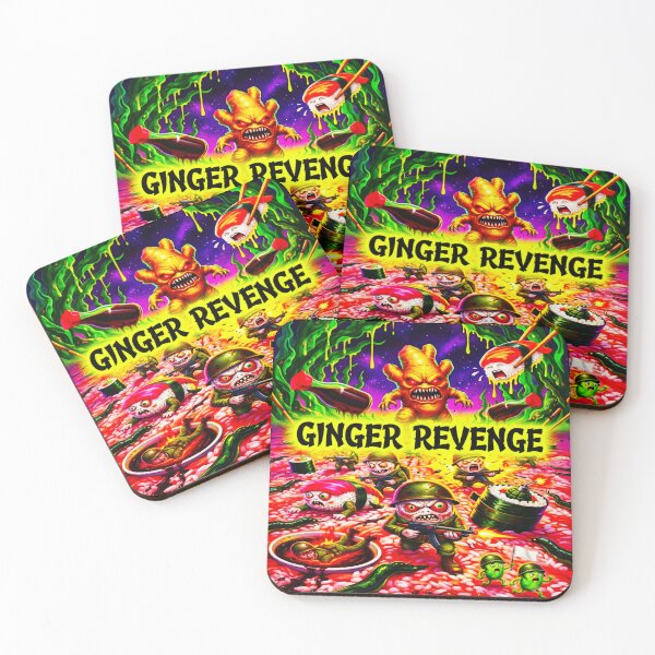 Item preview, Ginger Revenge - Unhinged Acid Trip Sushi War Art designed and sold by OmniaGlobal.