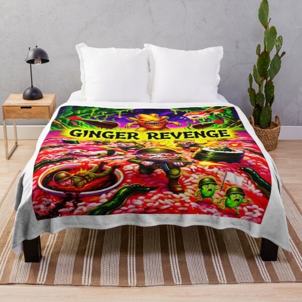Item preview, Ginger Revenge - Unhinged Acid Trip Sushi War Art designed and sold by OmniaGlobal.