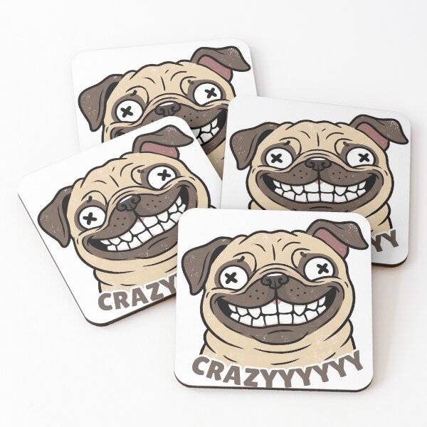 Item preview, Crazy Pug Face Funny Dog Lover Gift Cute Pug  designed and sold by BellabdO.