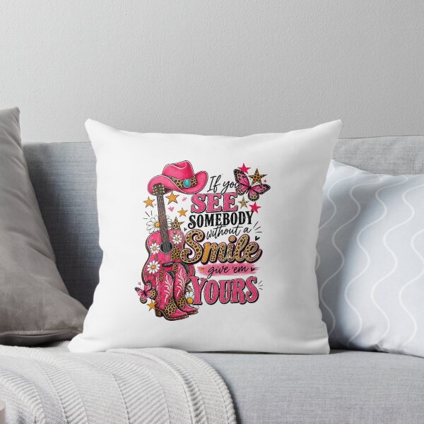 Item preview, If You See Someone Without Smile Guitar Pink Cowgirl Western designed and sold by khdmalakarak.