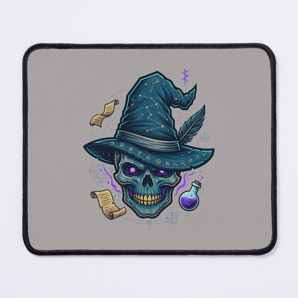 Item preview, Blue Wizard Skull Gamer Mascot Logo-3 designed and sold by JohannaAbsh8.
