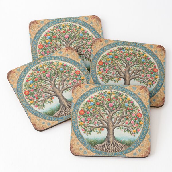 Item preview, Tree of Life Floral Tapestry Persian Mandala Art designed and sold by pinkal.