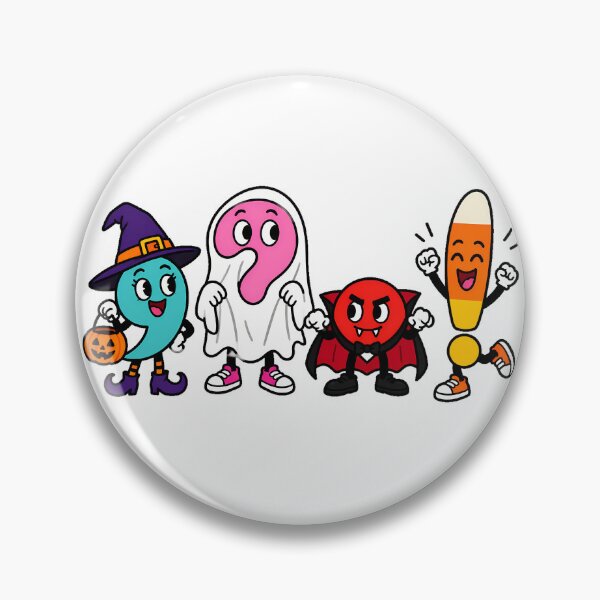 Item preview, Spooky Punctuation Costumed Grammar Gang Halloween Fun designed and sold by chattsuede.
