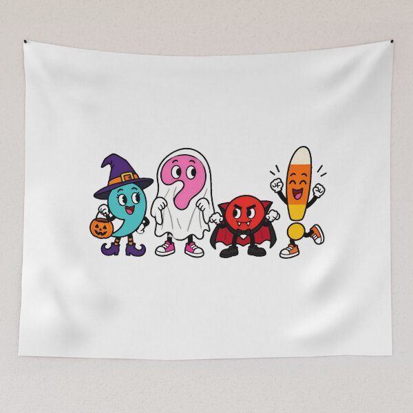 Item preview, Spooky Punctuation Costumed Grammar Gang Halloween Fun designed and sold by chattsuede.