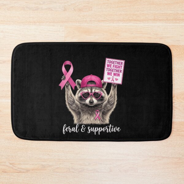 Item preview, Feral and Supportive Breast Cancer Raccoon designed and sold by boisomari.
