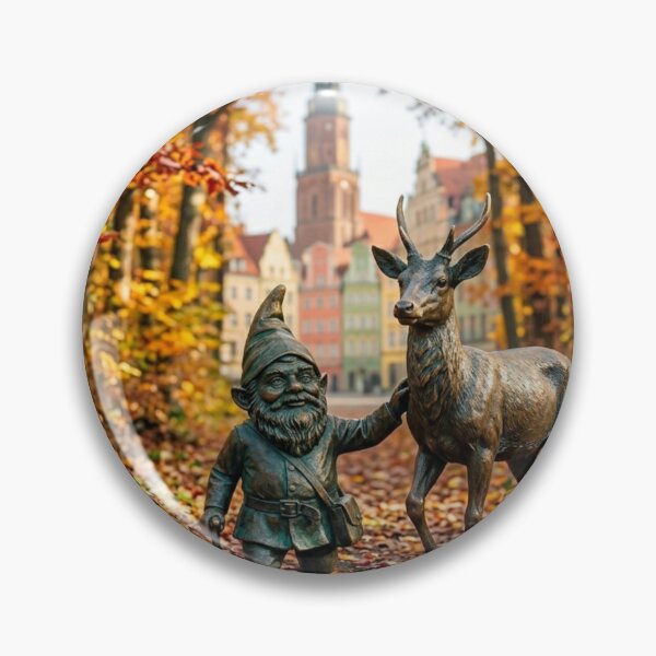Item preview, Autumn Woods Gnome and Stag Art Print – Fall Nature Gift, Poland Travel Decor designed and sold by Purrfecta.