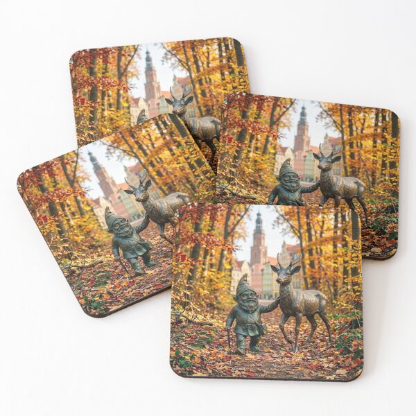 Item preview, Autumn Woods Gnome and Stag Art Print – Fall Nature Gift, Poland Travel Decor designed and sold by Purrfecta.