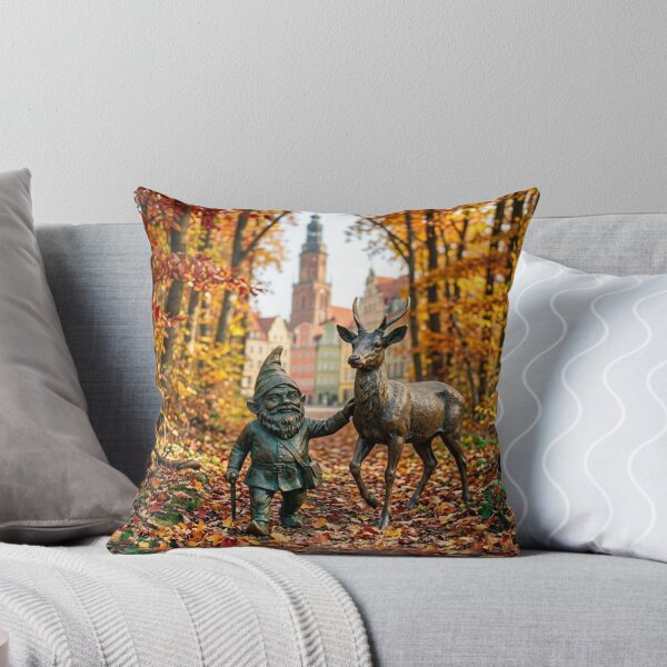 Item preview, Autumn Woods Gnome and Stag Art Print – Fall Nature Gift, Poland Travel Decor designed and sold by Purrfecta.