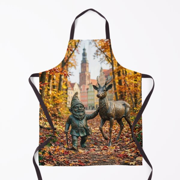 Item preview, Autumn Woods Gnome and Stag Art Print – Fall Nature Gift, Poland Travel Decor designed and sold by Purrfecta.