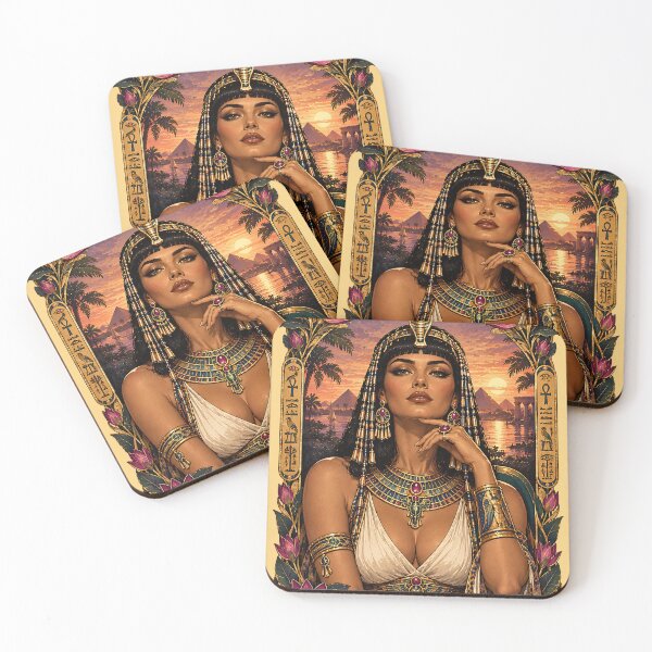 Item preview, Regal Cleopatra Egyptian Queen Art Nouveau Poster Design designed and sold by BorgSpareParts.