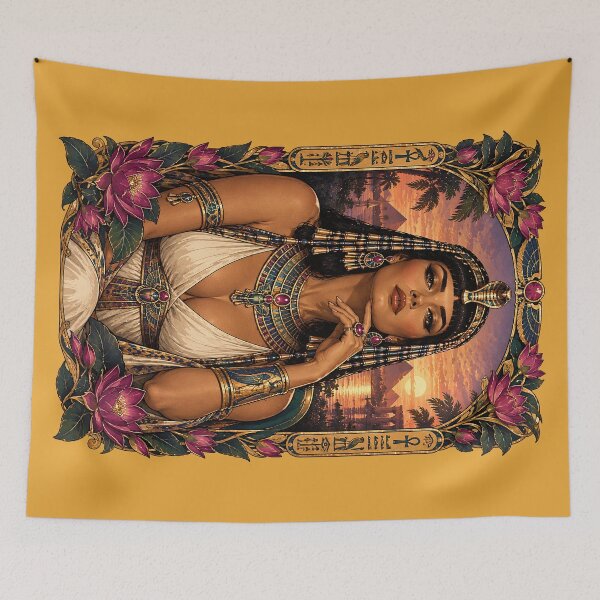 Item preview, Regal Cleopatra Egyptian Queen Art Nouveau Poster Design designed and sold by BorgSpareParts.