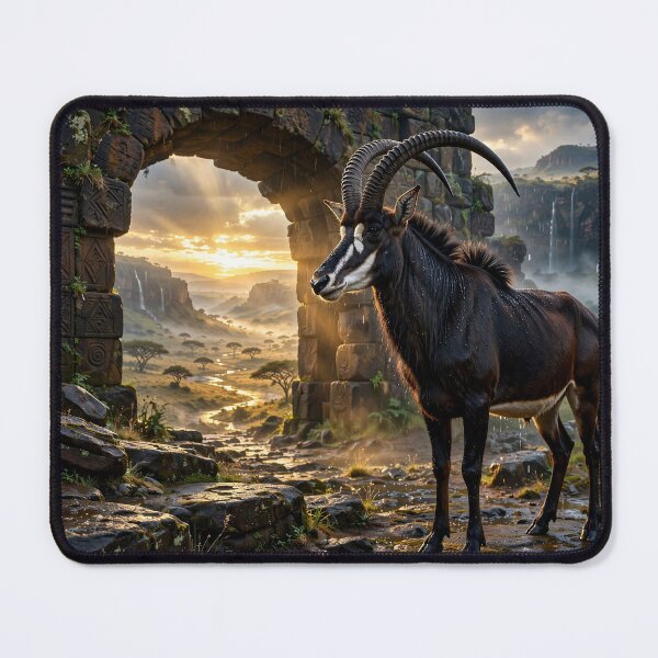 Item preview, Sable Guardian of the Forgotten Gateway designed and sold by DreamyWallVibes.