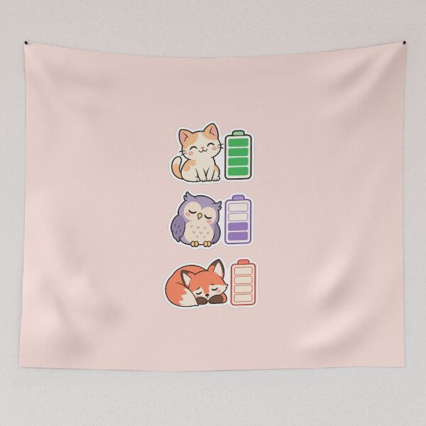 Item preview, Social Battery Animal Sticker Collection designed and sold by Inkworksbyshery.
