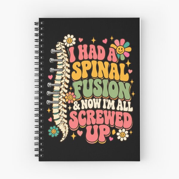 Item preview, spinal fusion retro groovy funny recovery quote art designed and sold by ROUX-ART.