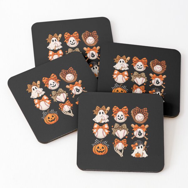 Item preview, Halloween Baseball Bow Ghosts Pumpkin Spooky Season designed and sold by khdmalakarak.