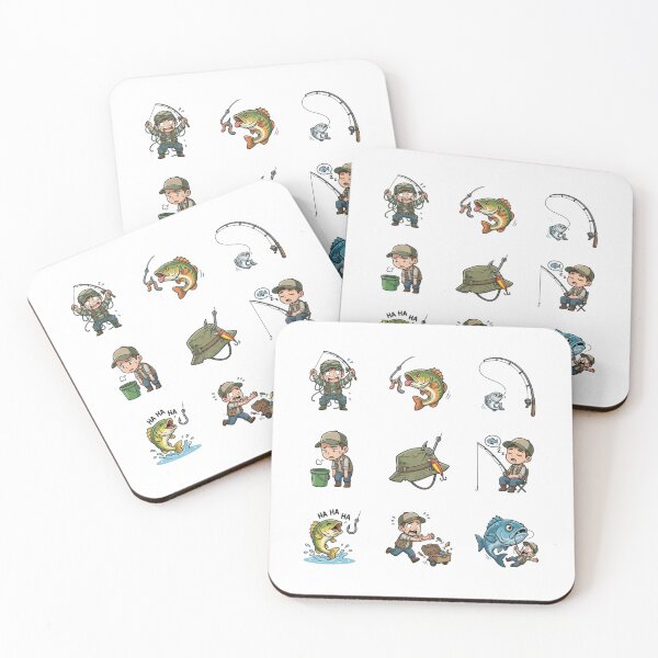 Item preview, Funny Fishing Sticker Sheet Humorous Angling Waterproof Decals designed and sold by mood-draftsman.