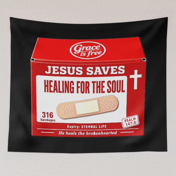 Item preview, Psalm 147:3 He Heals The Brokenhearted And Binds Up Their Wounds designed and sold by plushism.