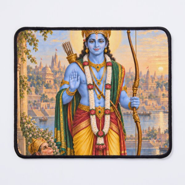 Item preview, Lord Rama Avatar - Hanuman Devotional Wall Art designed and sold by Homyar.